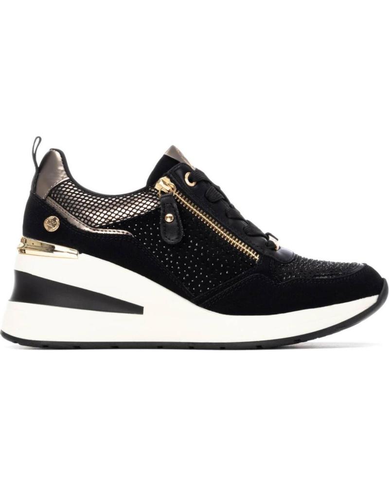 XTI ZAPATILLAS CUÑA Y CREMALLERA 144377 NEGRO NEGRO