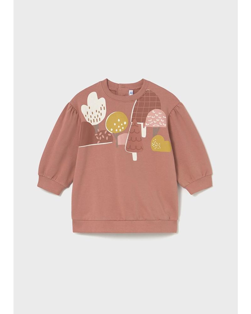 MAYORAL VESTIDO FELPA GRÁFICA ARCILLA 2-921-057 CUERO CUERO