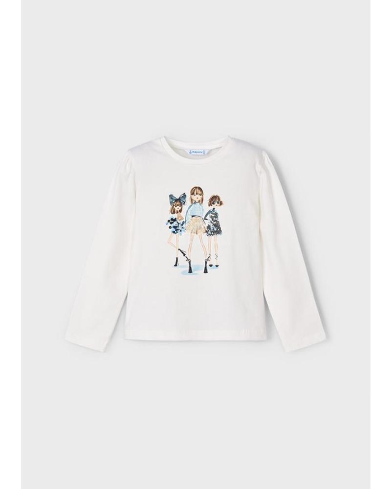 MAYORAL CAMISETA MANGA LARGA VESTIR BLANCO NAT 4 011 093 BLANCO
