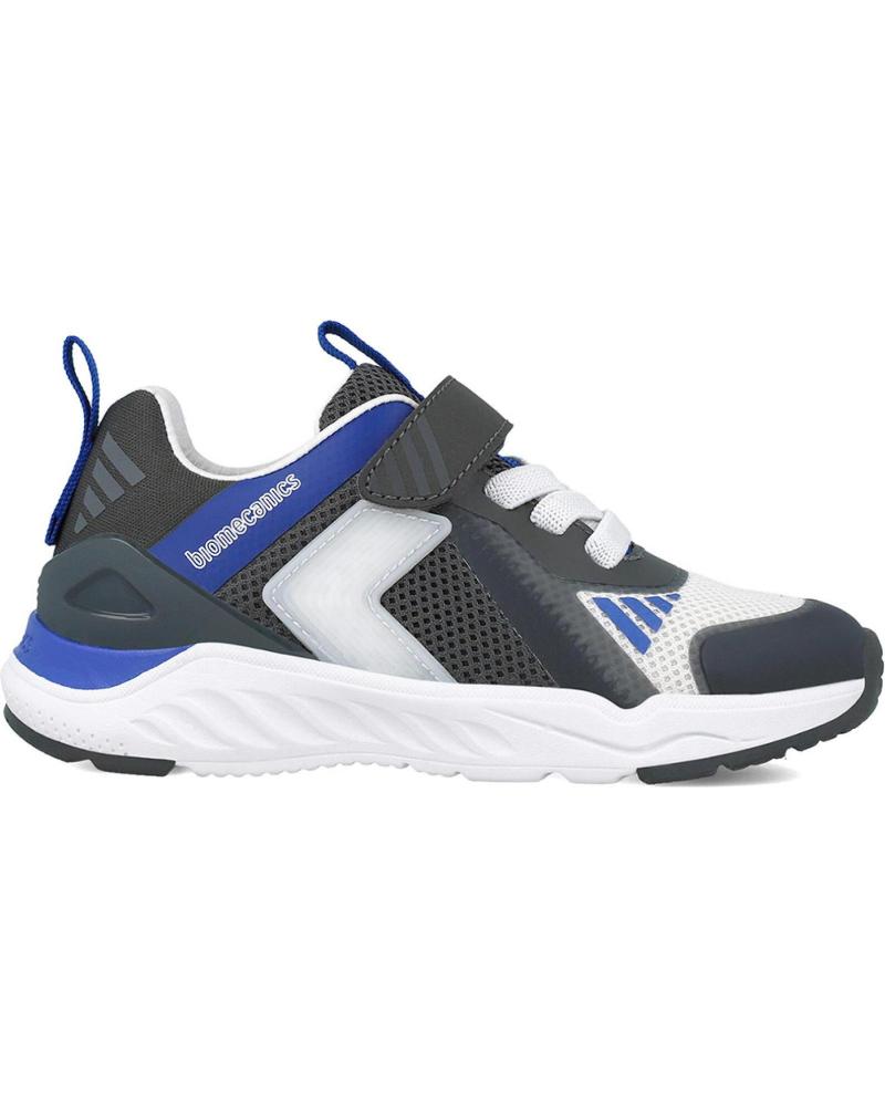 BIOCANICS ZAPATILLAS 251273 BIORUNNER GRIS/BLANCO/AZUL LUCES DOBLE VELCRO NIÑO NEGROAZULELECTRICOA398