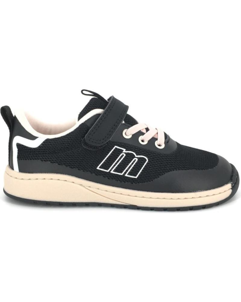 MTNG ZAPATILLAS DEPORTIVAS NIÑO MUSNETS 13865 NEGRAS CON VELCRO NEGRO