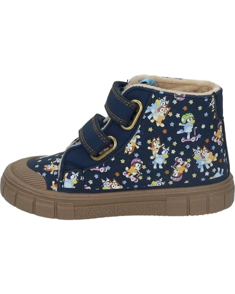 GARVALIN BOTÍN BAREFOOT X BLUEY 251858-A089 ESTAMPADO PERROS AZUL MARINO DOBLE VELCRO AZLMRN