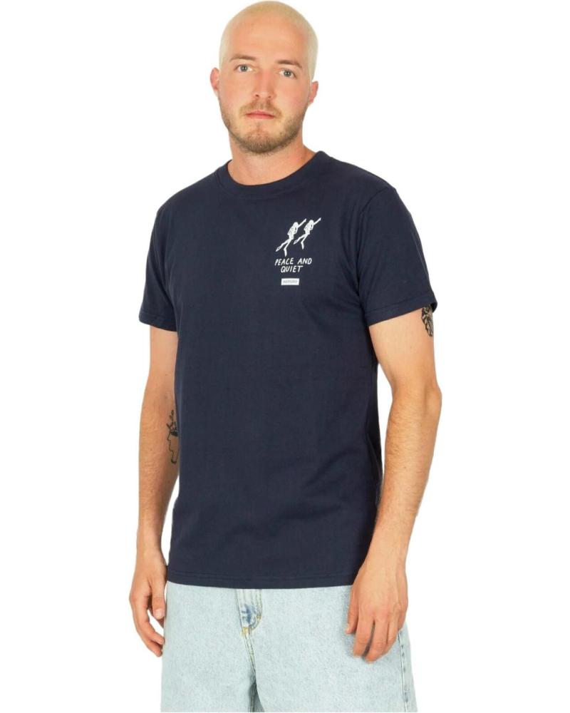 WEMOTO WEMOTO CAMISETA GRÁFICO PEACE AND QUIET AZUL