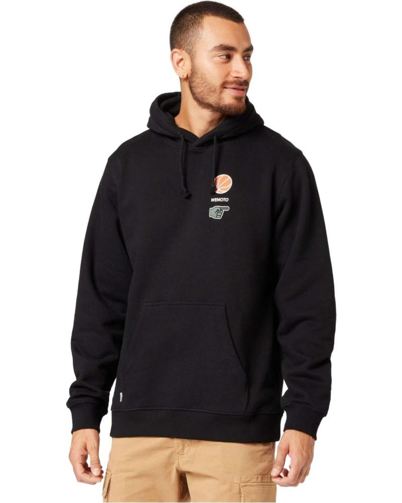 SUDADERA CON CAPUCHA WEMOTO ESTAMPADO PECHO NEGRO