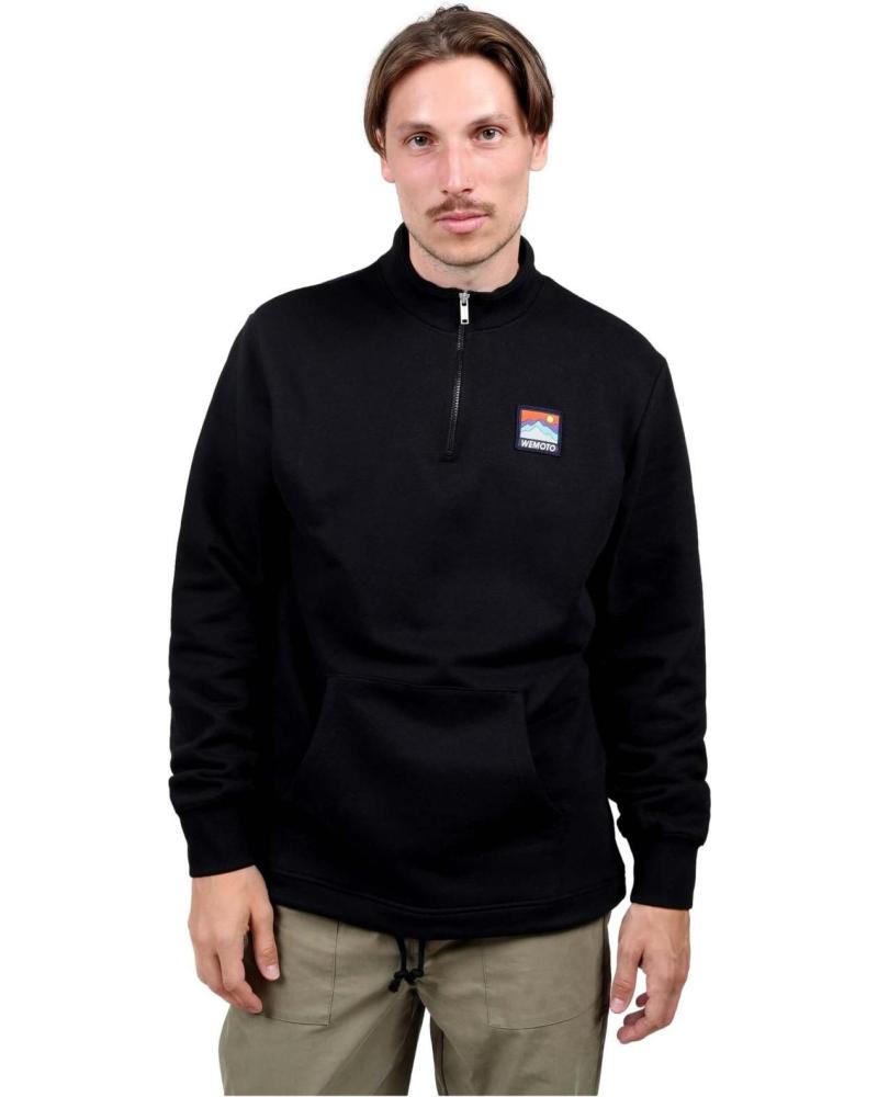 WEMOTO SUDADERA WEMOTO CON MEDIA CREMALLERA NEGRO