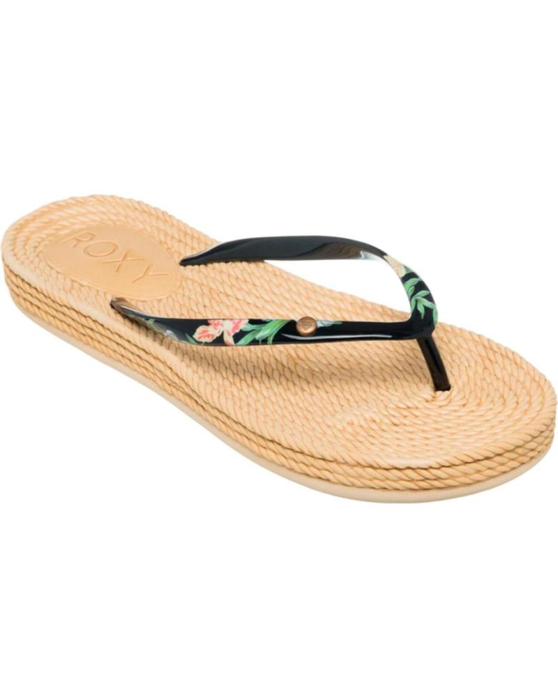 ROXY CHANCLAS SOUTH BEACH III BEIGE Y NEGRO NEGRO