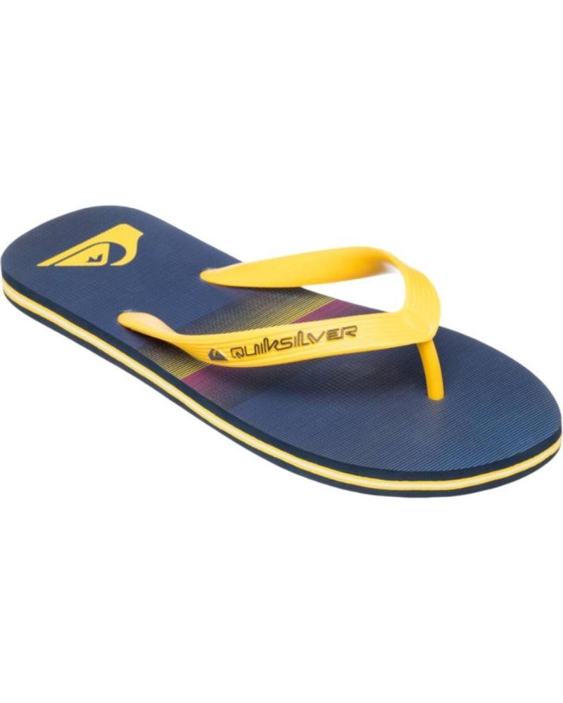 QUIKSILVER MOLOKAI BSW6 - CHANCLAS AZUL MARINO TIRAS AMARILLAS AMARILLO