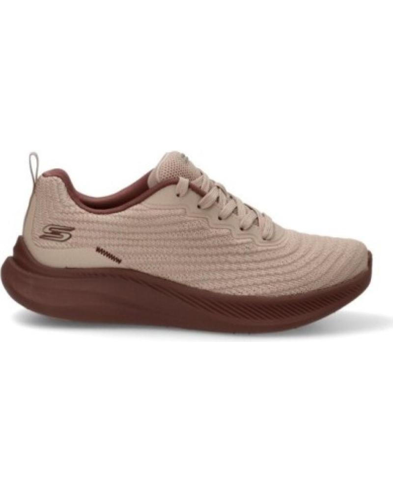 SKECHERS BOBS MODA FLEX MELLOW DAWN ZAPATILLAS 117731-N NATURAL BEIGE Y MARRÓN MARRON