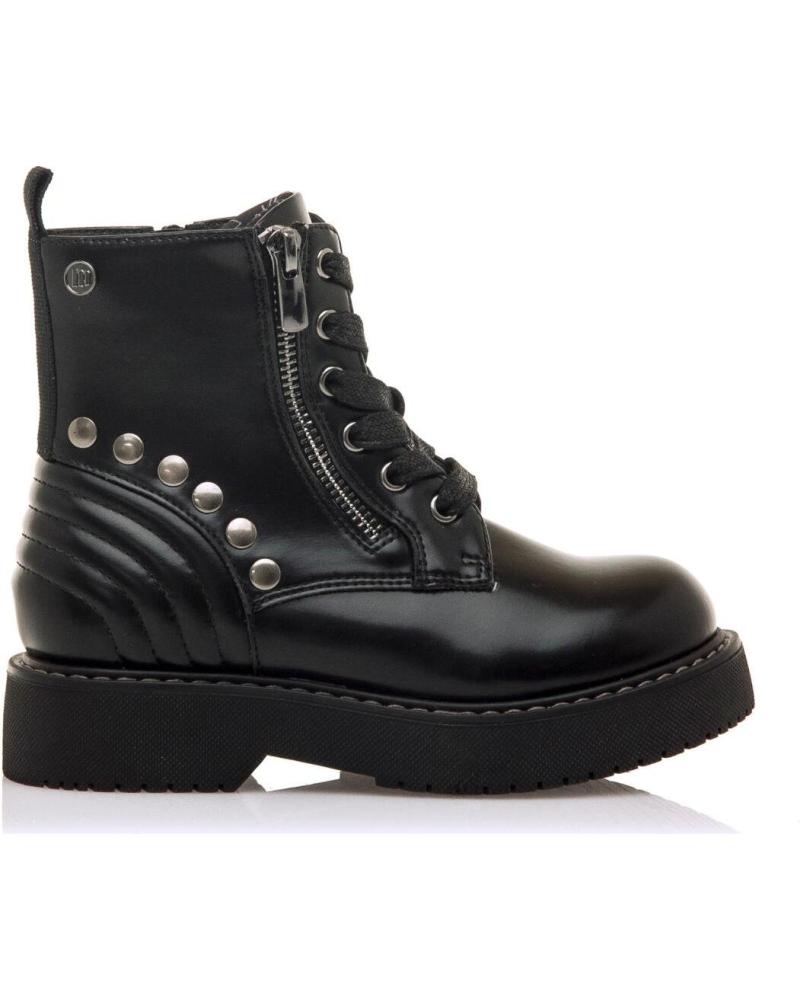 BOTÍN MILITAR MTNG 49337 NEGRO CON CORDONES, CREMALLERA Y TACHUELAS NEGRO