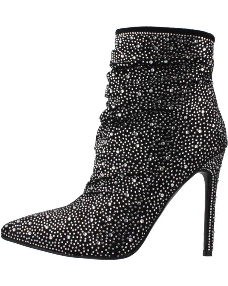 BOTINES DE TACÓN EXE P234A D958E CON BRILLOS NEGROS BLACK