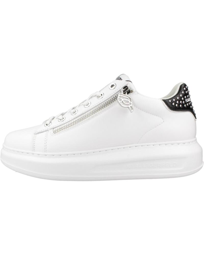 KARL LAGERFELD ZAPATILLAS KAPRI STUD ZIP LO LACE KL62527 BLANCAS BLANCO