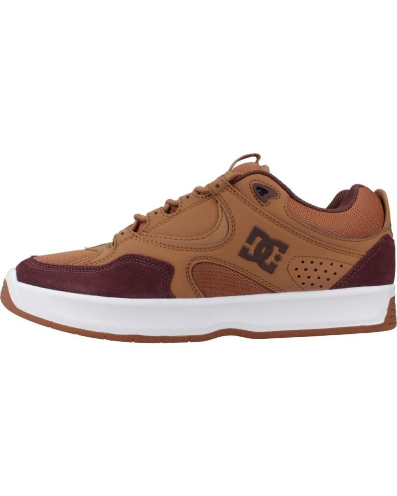 DC SHOES ZAPATILLAS HOMBRE MODELO KALYNX ZERO MARRÓN CON DETALLES BURDEOS BTN