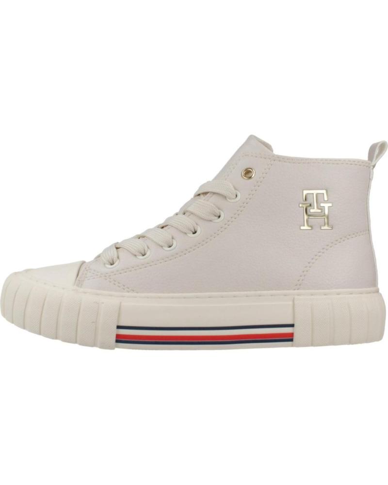 ZAPATILLAS TOMMY HILFIGER HIGH TOP LACE-UP SNEAKER EN BLANCO IVORY IVORY