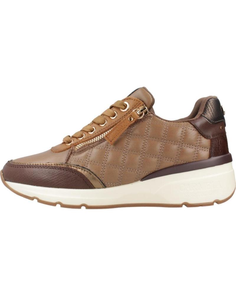 ZAPATILLAS CARMELA 161954 MARRÓN CON CREMALLERA DECORATIVA MARRON