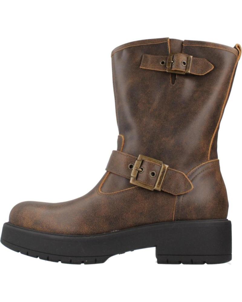 BOTAS NERO GIARDINI I411981D MARRONES ESTILO BIKER CON HEBILLAS Y SUELA GRUESA 300