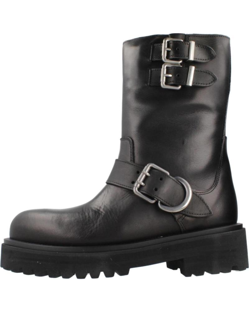 ALPE BOTAS DE PIEL MODELO 2796 01 NEGRAS CON HEBILLAS NEGRO