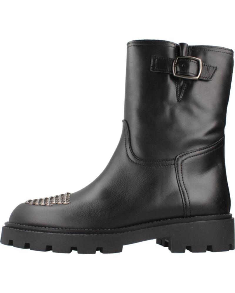 ALPE BOTINES AGNES NEGROS CON TACHUELAS DORADAS Y HEBILLA NEGRO