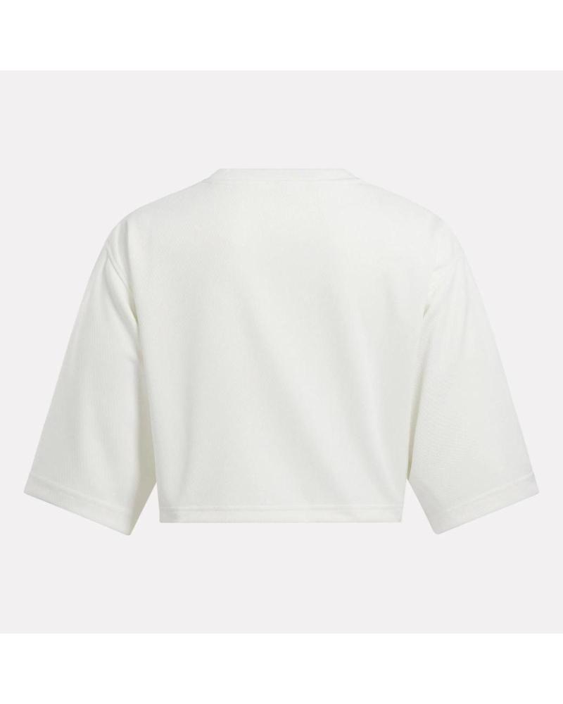 REEBOK TEAM TOP - CAMISETA DEPORTIVA BLANCO CHALK CHALK