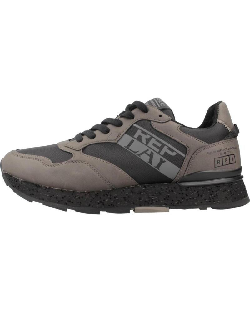 ZAPATILLAS CASUAL REPLAY RS680089S GRIS/NEGRO PARA HOMBRE GRYBLK