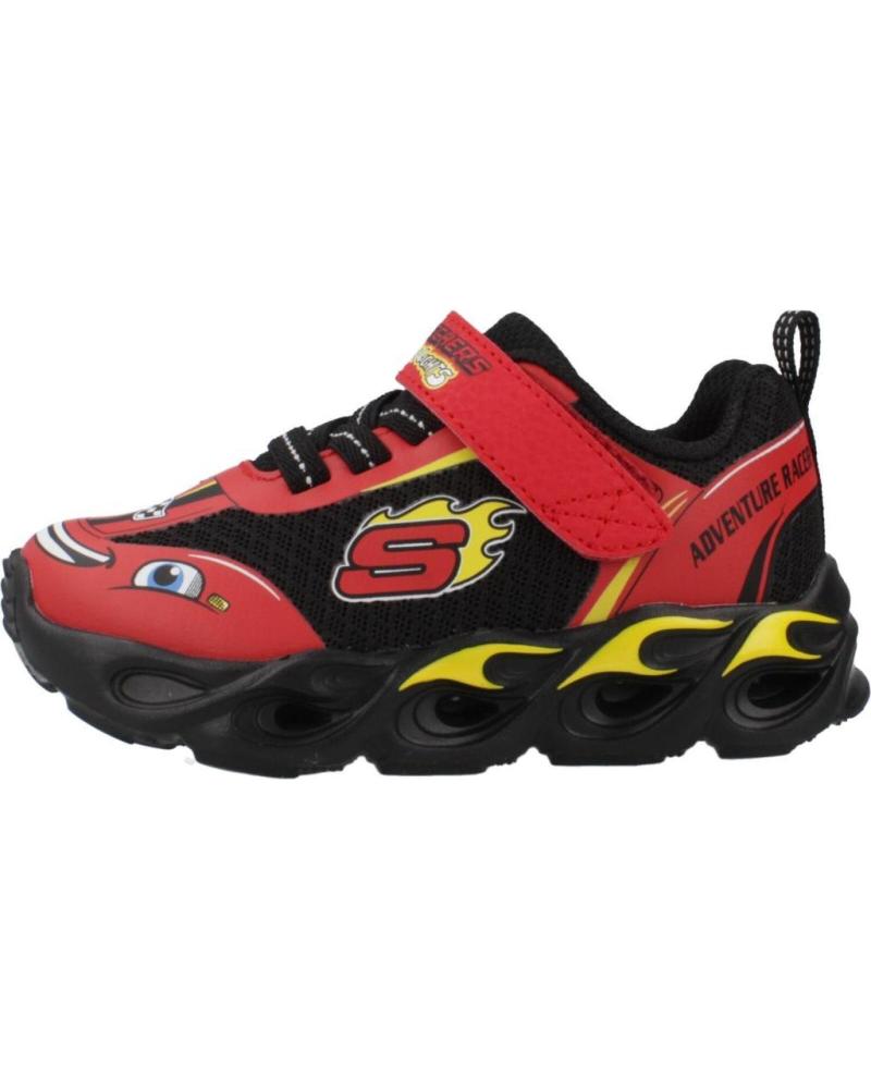 SKECHERS THERMO-FLASH WHEEL BUDDIES RDBK - ZAPATILLAS CON LUCES ROJO/NEGRO ROJO