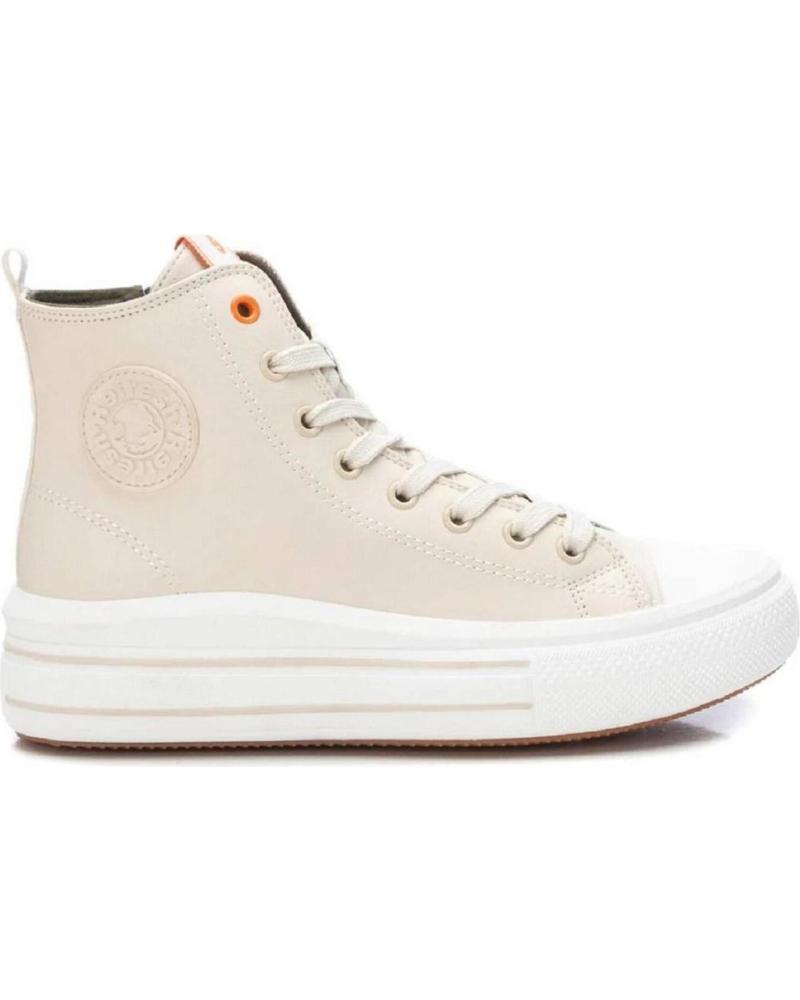 REFRESH 170934 BOTÍN SNEAKER BEIGE CON PLATAFORMA BEIGE