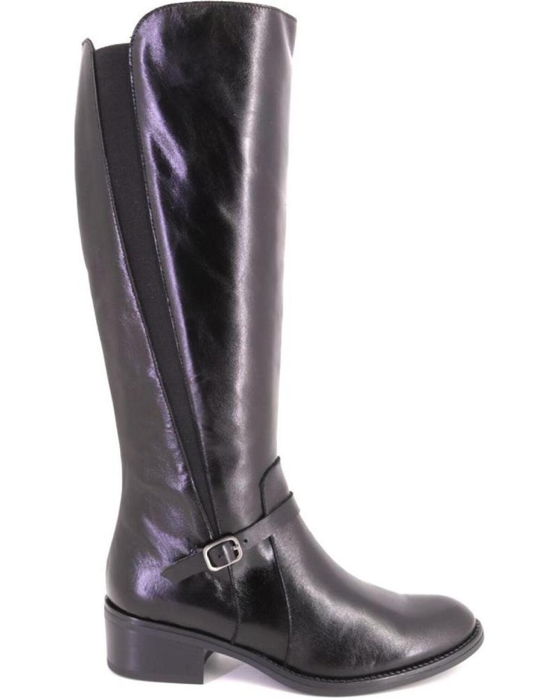 BOTAS ALTAS BARMINTON 15090 DE PIEL NEGRA NEGRO