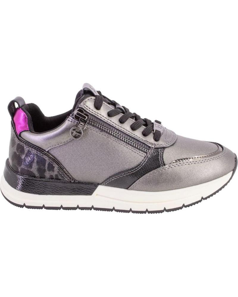 ZAPATILLAS TAMARIS 23732-25 DE PIEL PLOMO PLOMO