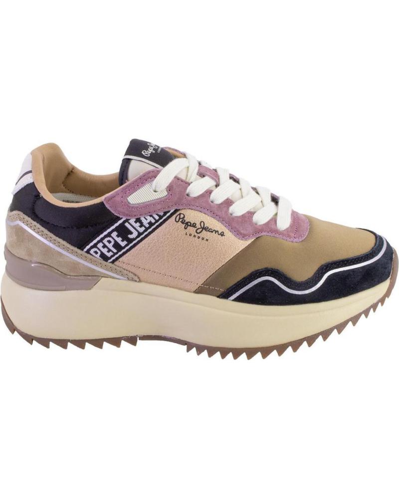 PEPE JEANS PLS600028 ZAPATILLAS CASUAL DE MUJER NEGRO Y TAUP NEGRO Y TAUPE