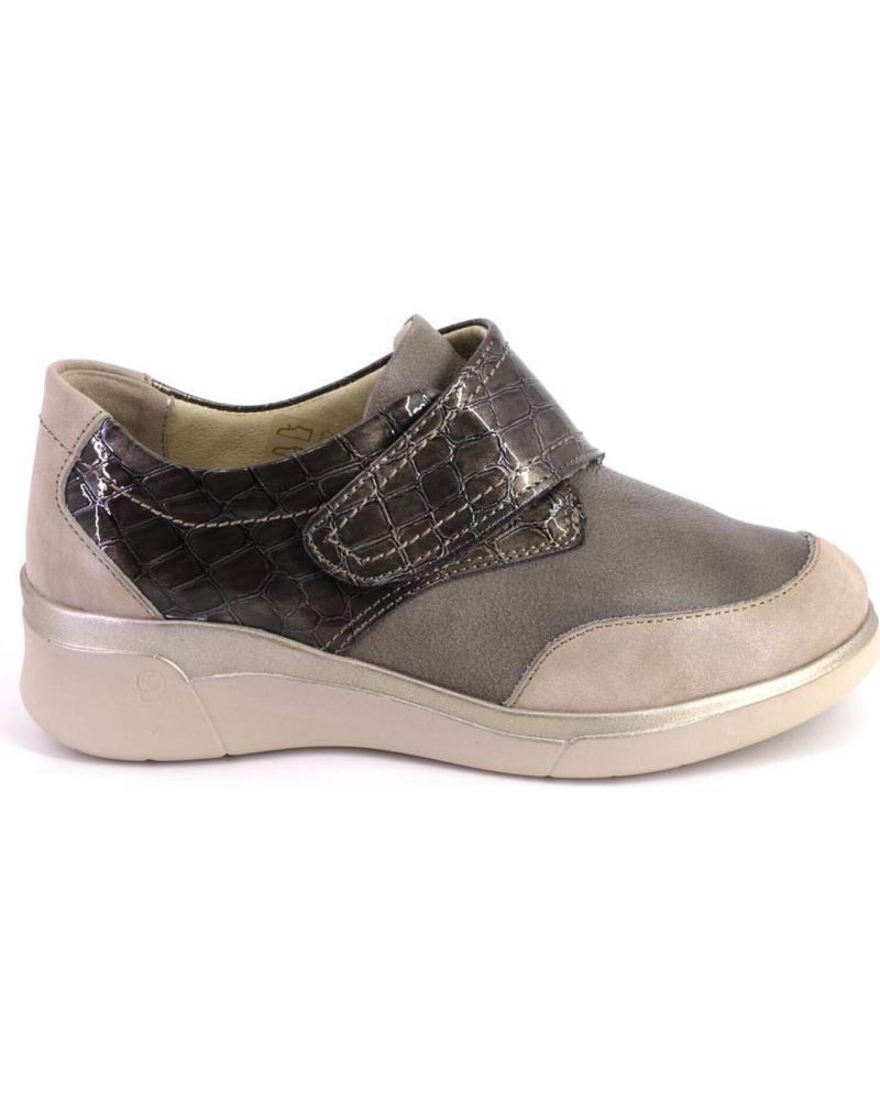 SUAVE 3587 ZAPATILLAS CASUAL PIEL PIEDRA PIEDRA