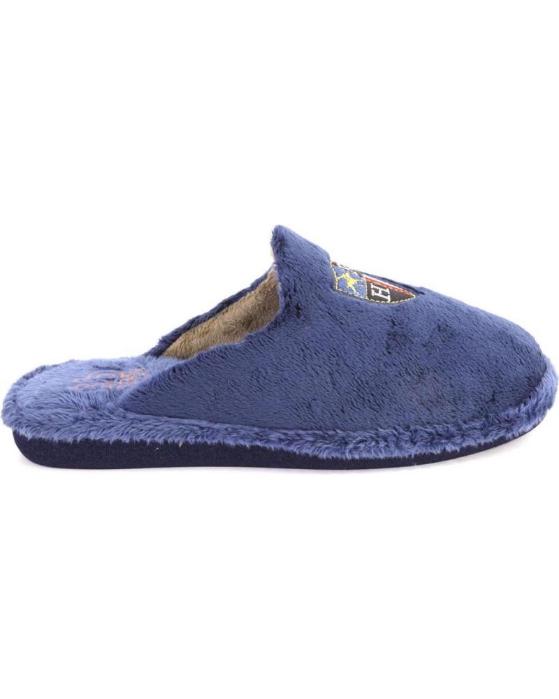 BEREVERE 5701 - ZAPATILLAS DE CASA CON ESCUDO BORDADO AZUL MARINO AZUL MARINO