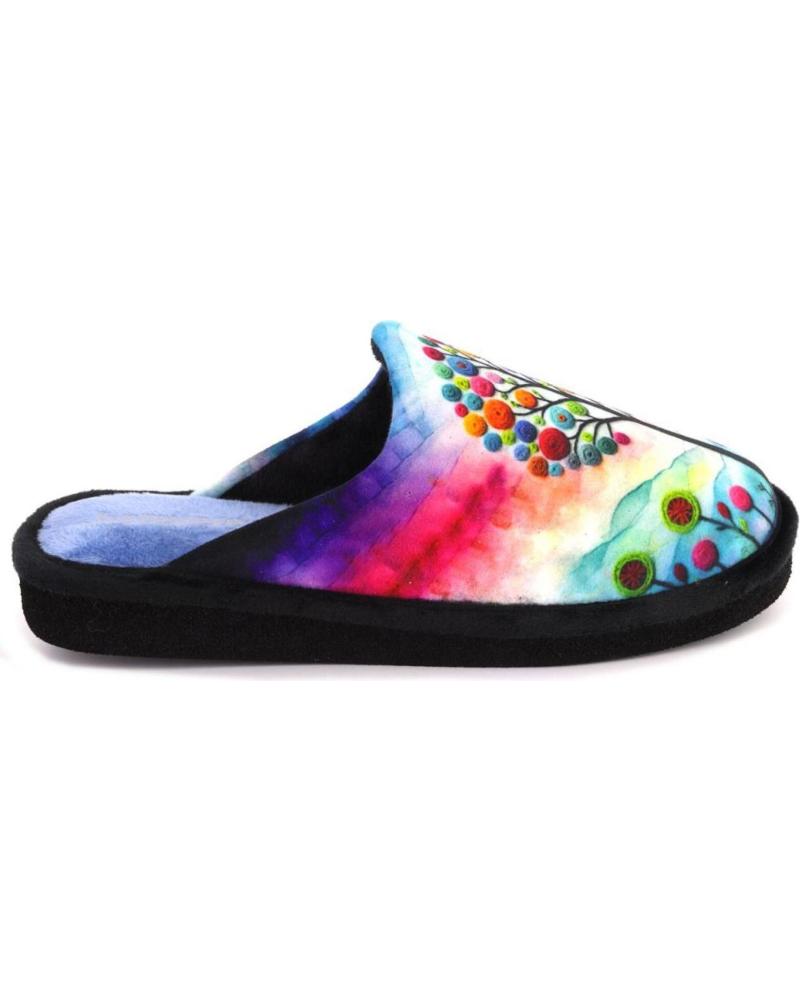 BEREVERE 5514 - ZAPATILLAS DE CASA CON DISEÑO ÁRBOL DE LA VIDA MULTICOLOR MULTICOLOR