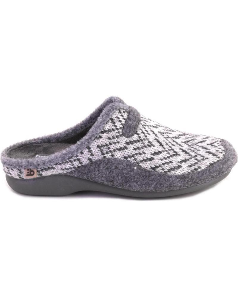ZAPATILLAS DE CASA BEREVERE 5100 GRIS Y AZUL GRIS Y AZUL
