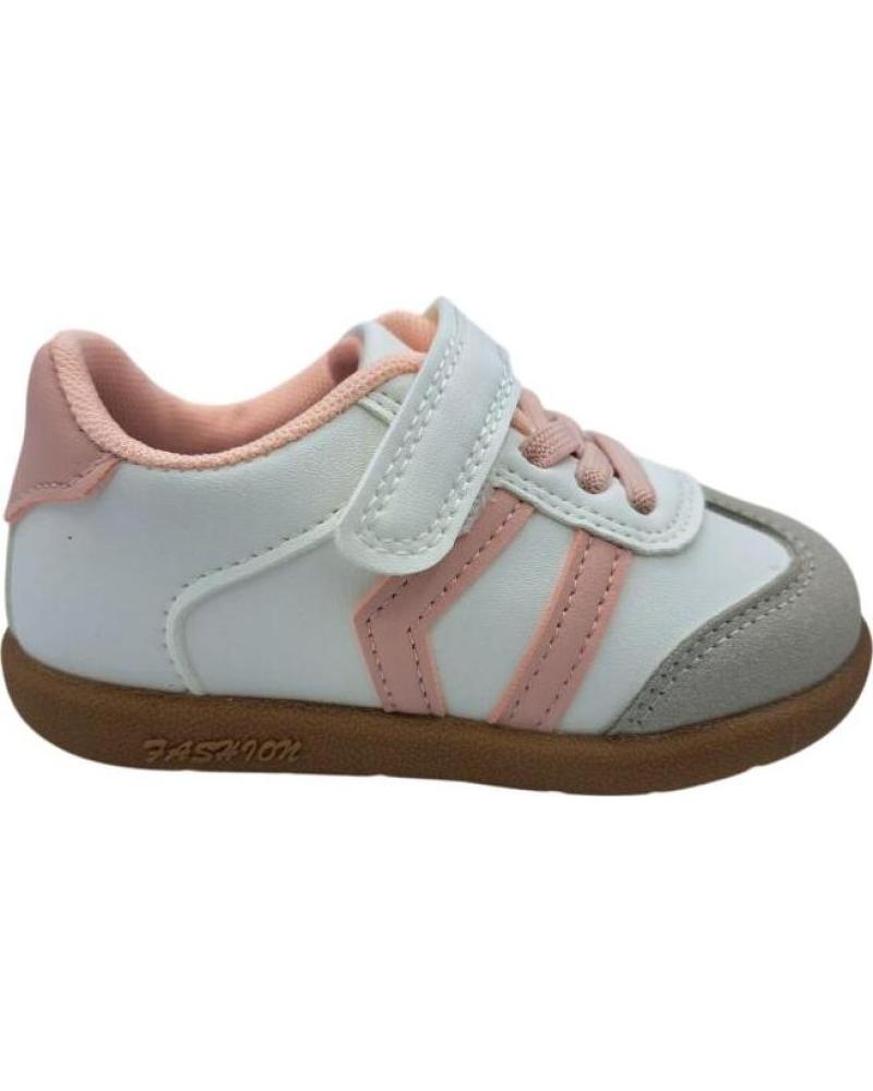 ZAPATILLAS DEPORTIVAS CALZADOMANIA CON VELCRO - ROSA/BLANCO ROSA