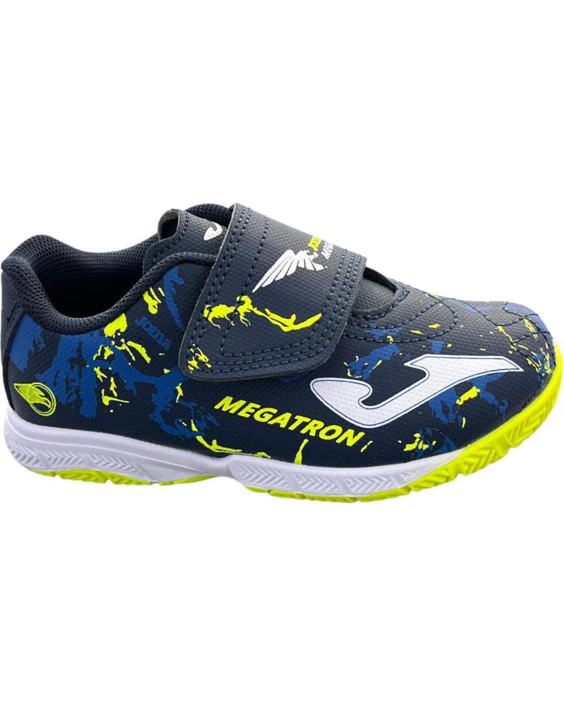 JOMA ZAPATILLAS FÚTBOL SALA MEGATRON JR 2403 AZUL MARINO NEÓN NIÑOS AZUL MARINO