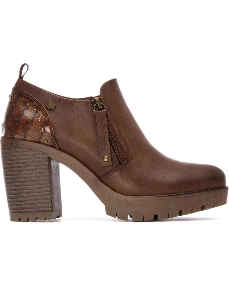 BOTÍN REFRESH 173201 CAMEL CON TACÓN ANCHO Y PLATAFORMA CAMEL