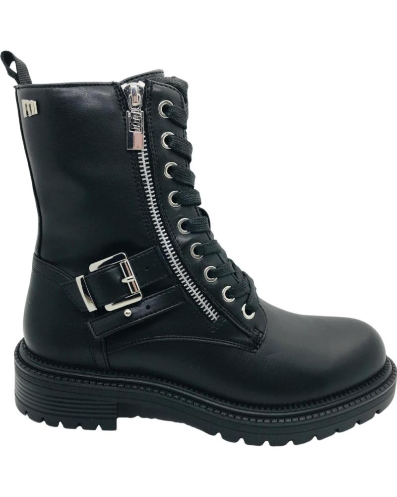 MTNG BOTÍN MILITAR 54774 NEGRO CON CREMALLERA Y HEBILLA NEGRO