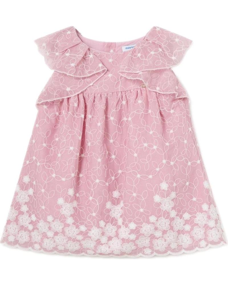 VESTIDO MAYORAL 1907 BORDADO CON VOLANTES PARA NIÑA VARIOS COLORES