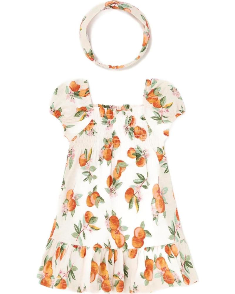 VESTIDO ESTAMPADO MAYORAL 1923 CON DIADEMA A JUEGO NARANJA NARANJA