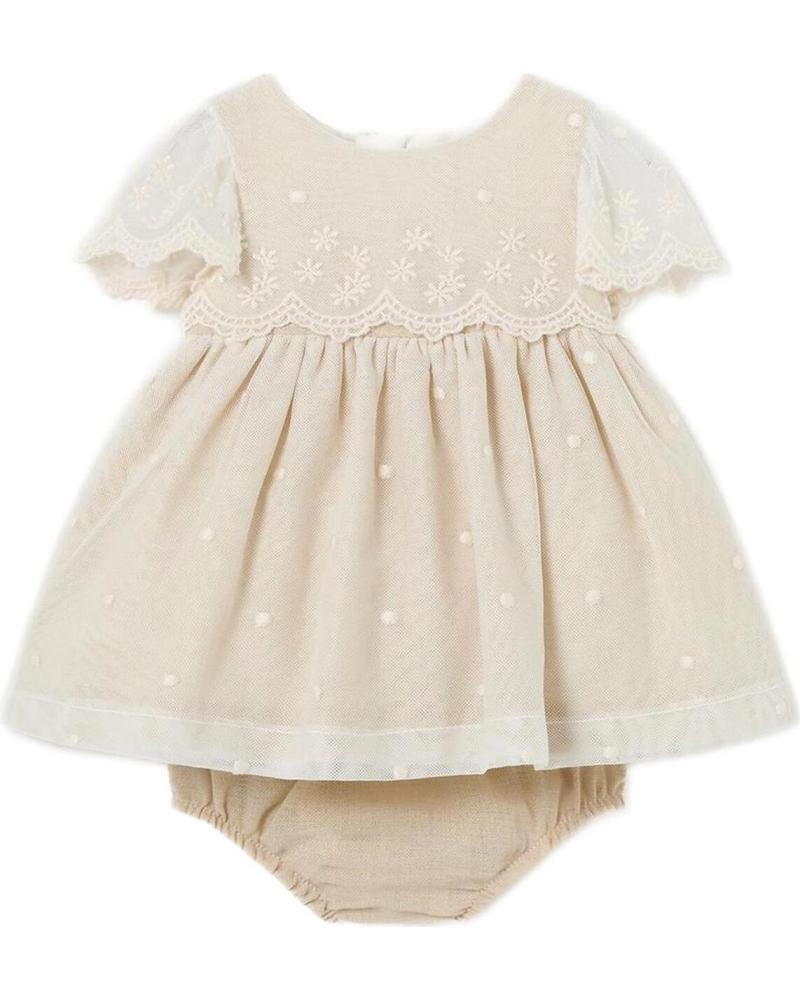 MAYORAL VESTIDO DE TUL BORDADO MODELO 1826 BEIGE BEIGE