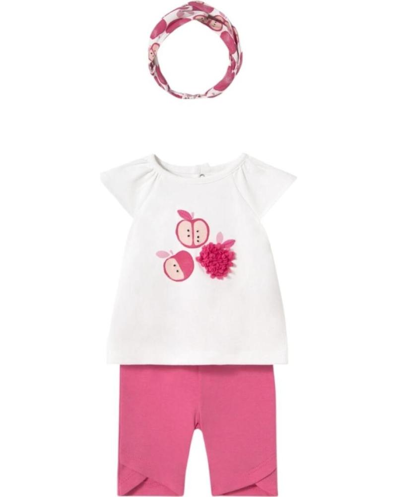 MAYORAL CONJUNTO 3 PIEZAS MODELO 1763 ROSA CON DIADEMA PARA BEBÉ ROSA