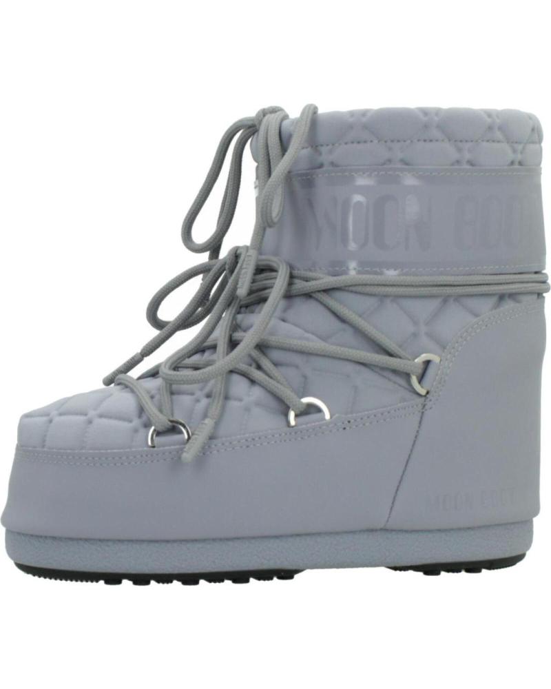 MOON BOOT BOTAS NINO MODELO MB ICON LOW QUIL COLOR GRIS GREY