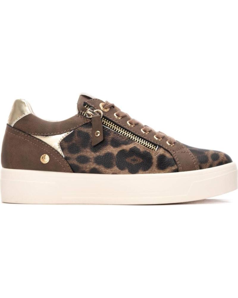 ZAPATILLAS XTI 144414 TAUPE CON ESTAMPADO LEOPARDO Y CREMALLERA TAUPE