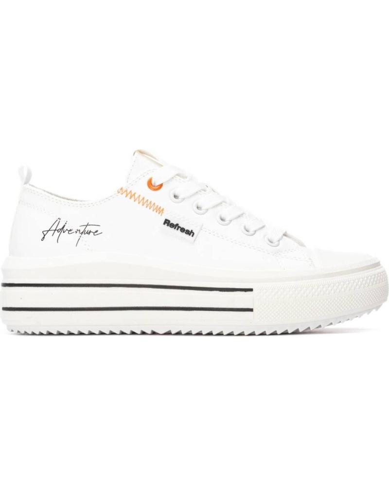 REFRESH ZAPATILLAS LONA PLATAFORMA 172940 BLANCO BLANCO