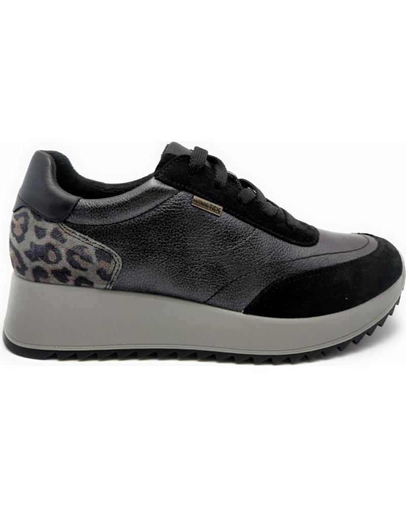 ZAPATILLAS DE PIEL PARA MUJER IMAC - MODELO 858248 NEGRO