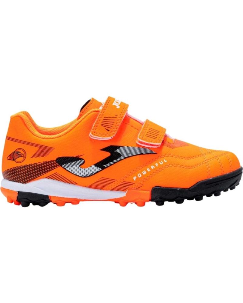 JOMA POWERFUL JR 2508 TURF NARANJA - ZAPATILLAS DE FÚTBOL CON VELCRO 08