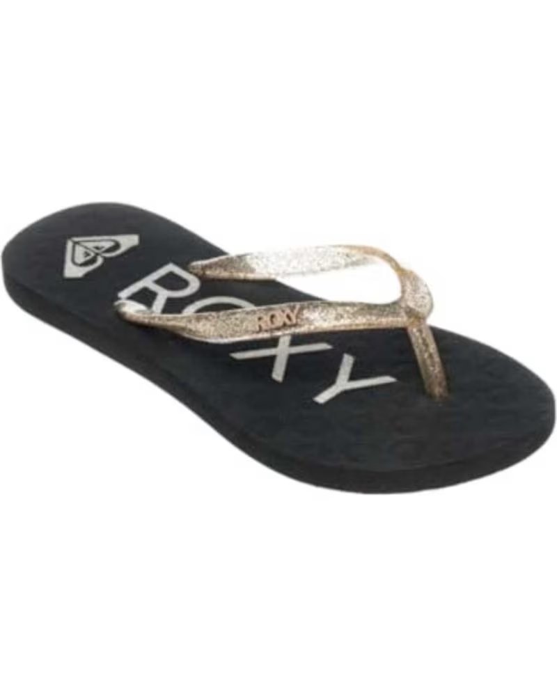 Chanclas Roxy Viva Sparkle ARGL100263 con Tiras Brillantes Negro
