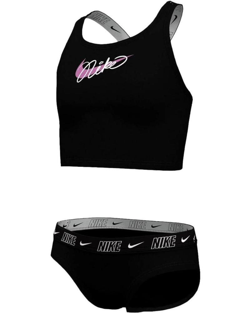 CONJUNTO BIKINI DEPORTIVO NIKE NESSE728 NEGRO NEGRO