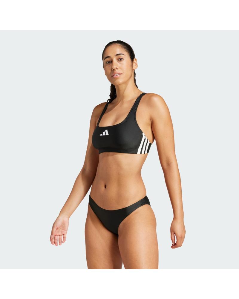 CONJUNTO BIKINI ADIDAS JP0147 NEGRO CON 3 RAYAS NEGRO