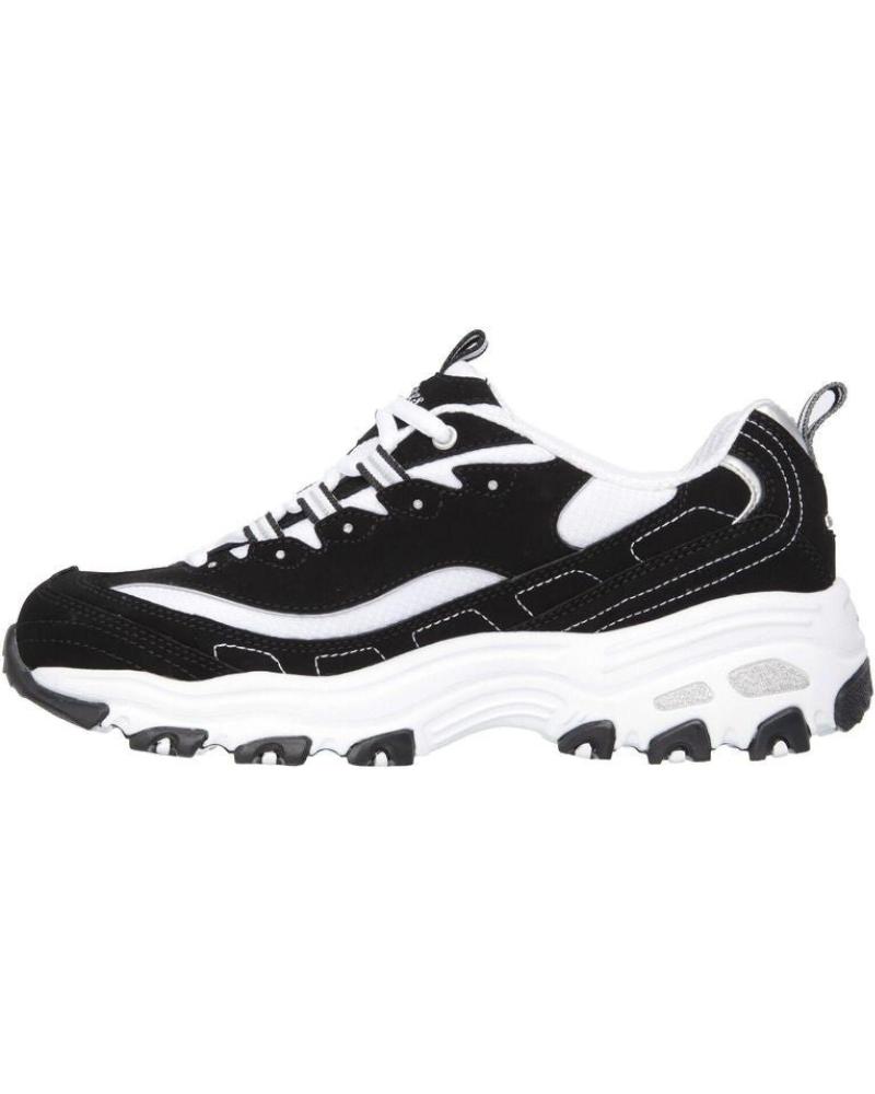 SKECHERS ZAPATILLAS D'LITES 13154 NEGRO Y BLANCO BLANCO
