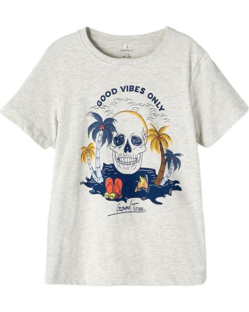 NAME IT CAMISETA ESTAMPADA ´GOOD VIBES ONLY´ PARA NIÑO NAME IT GRIS